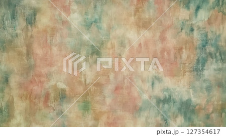 Abstract Beige Green Watercolor Texture Background Design Painting Art Oil Wall Soft Tone Retro 127354617