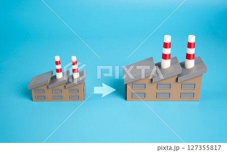 Growth and expansion of the factory. Investments in an industrial enterprise, its growth and development. Expansion of production and the range of manufactured products. Production scaling 127355817