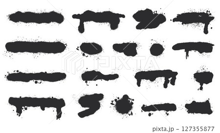 Set of spray stains of different shapes and variations Set of spray stains of different shapes and variations 127355877