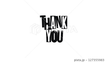 Thank You Bold Lettering Appreciation Message. Perfect For Employee Recognition, HR Poster, Card Design, Social Media Gratitude Post Or Motivational Gift For Work Or Personal Use. Vector Illustration. Thank You Bold Lettering Appreciation Message. Perfect For Employee Recognition, HR Poster, Card Design, Social Media Gratitude Post Or Motivational Gift For Work Or Personal Use. Vector Illustration. 127355983