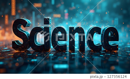 Dynamic representation of science in a vibrant urban environment showcasing innovation and technology 127356124