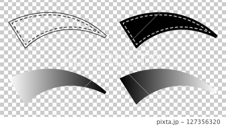 Black curved decorative frames set 127356320