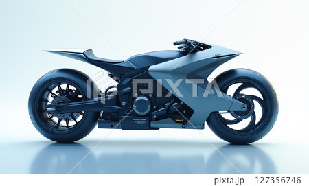Innovative motorcycle design showcases futuristic aesthetics and advanced engineering for enthusiasts 127356746