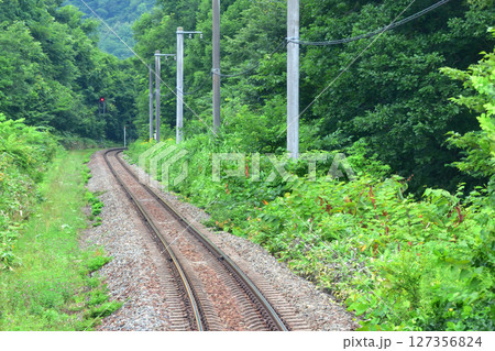 JR北海道、石勝線の追分駅から新夕張駅までの普通列車風景(2023年夏) 127356824