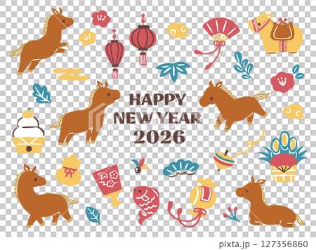 新年素材 2026 匹馬年 新年素材 2026 匹馬年 127356860