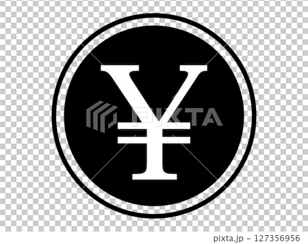 円記号のアイコン　モノトーン 127356956