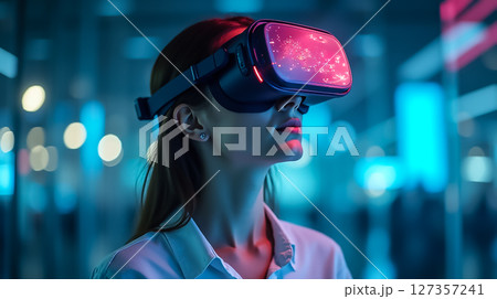 Exploring virtual worlds through immersive technology in a futuristic environment Exploring virtual worlds through immersive technology in a futuristic environment 127357241