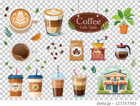 咖啡 喝咖啡 咖啡研磨機 127357303