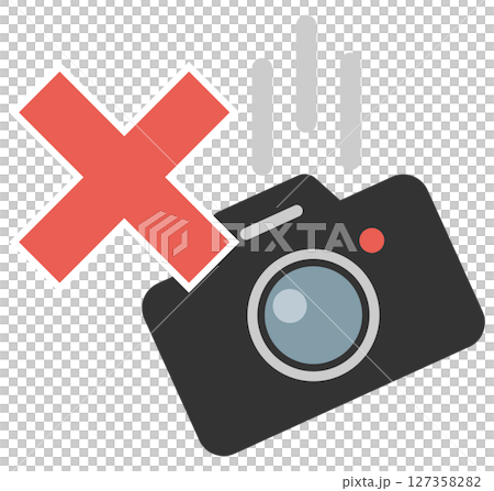 Icon illustration to prevent camera from falling 127358282