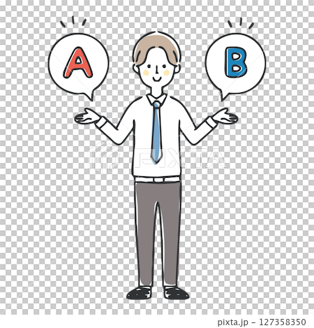 Choices A and B: Businessman 127358350