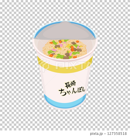 一杯開著的長崎雜燴面的插圖 127358518