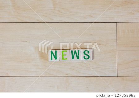 文字ブロック NEWS 文字ブロック NEWS 127358965