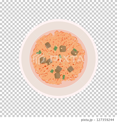 揭開蓋子的辣味杯麵插圖 127359244