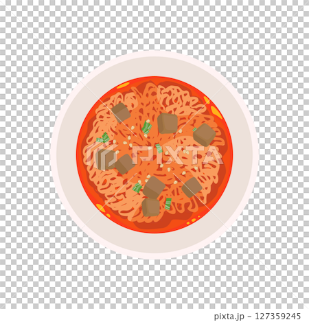 熱水倒入超辣杯麵的插圖 熱水倒入超辣杯麵的插圖 127359245