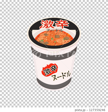 超辣杯麵的鳥瞰圖 超辣杯麵的鳥瞰圖 127359246