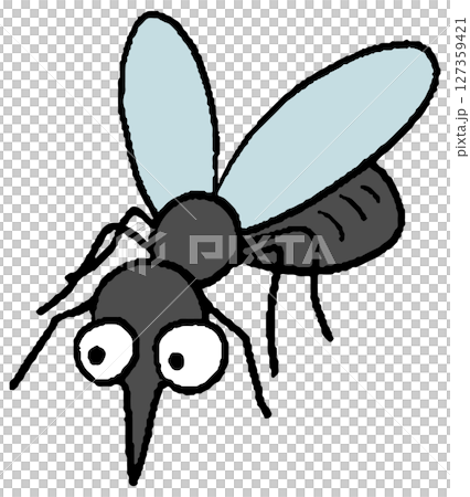 ヤブ蚊の手描きイラスト 127359421
