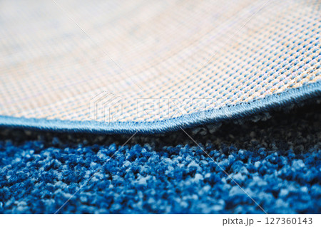close-up. blue Interior pile carpet close-up. blue Interior pile carpet 127360143