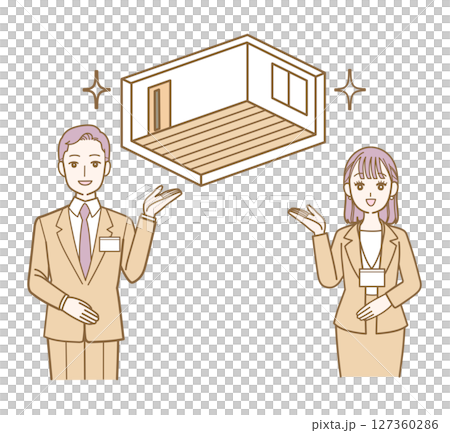 部屋探しの案内をするビジネスパーソン 127360286