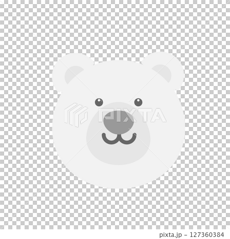 白クマ（ホッキョクグマ）　イラスト 127360384