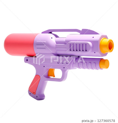 minimalist 3D cute water gun in cheerful and fun design 127360578
