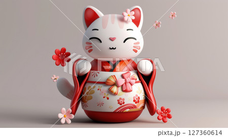 A polar bear in a bubble, floating above a hand, the fragility of endangered species and climate change concept 127360614