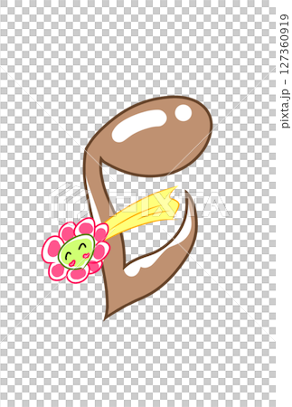 笑顔の花の付いた音符 笑顔の花の付いた音符 127360919