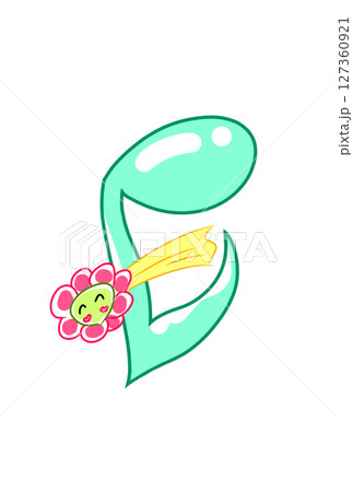笑顔の花の付いた音符 127360921