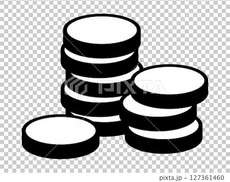コインのアイコン　モノトーン 127361460