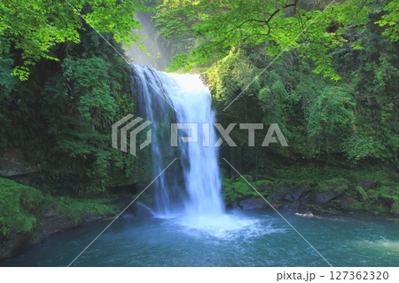新緑の慈恩の滝（大分県玖珠町） 127362320