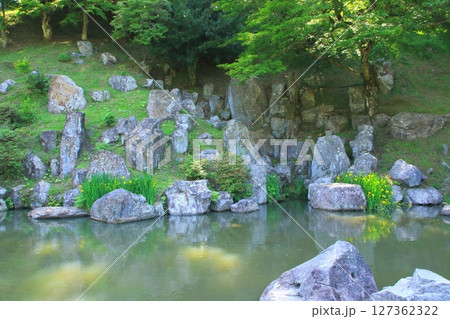 新緑の旧久留島氏庭園（大分県玖珠町） 127362322