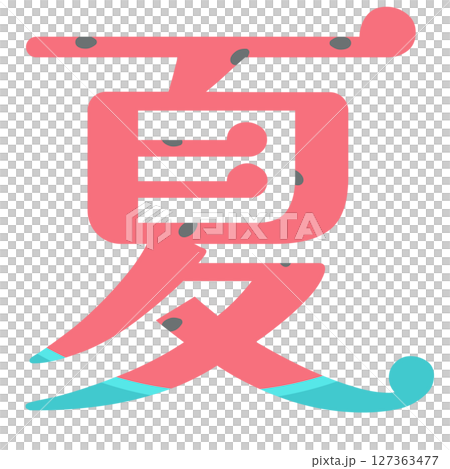 橫幅和傳單上帶有西瓜圖案的夏季字母標誌排版 127363477