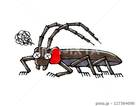 参るクビアカツヤカミキリ 127364090