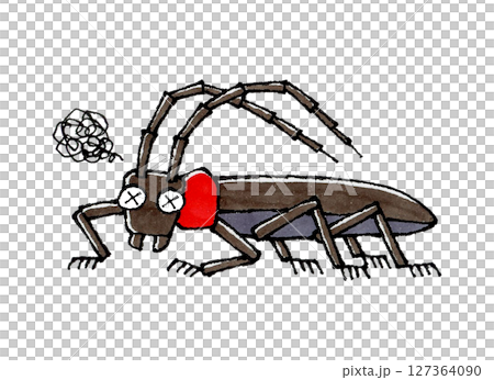 参るクビアカツヤカミキリ 127364090