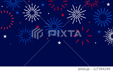4th of July background,USA Independence Day fireworks banner 4th of July background,USA Independence Day fireworks banner 127364294