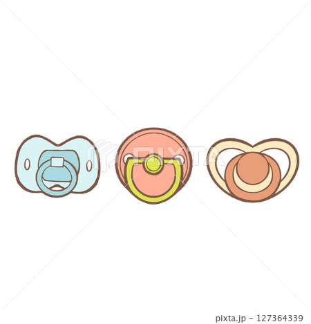 おしゃぶり3種類 おしゃぶり3種類 127364339