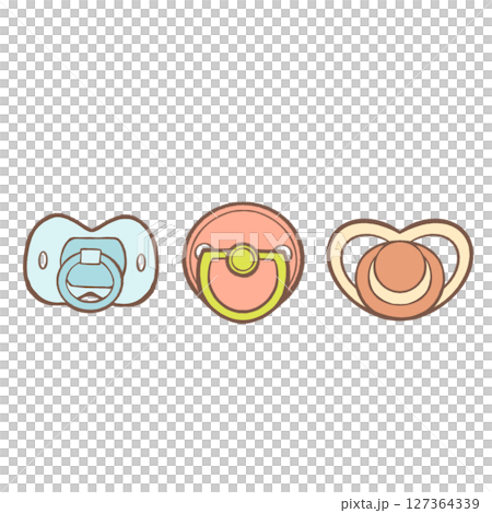 おしゃぶり3種類 おしゃぶり3種類 127364339