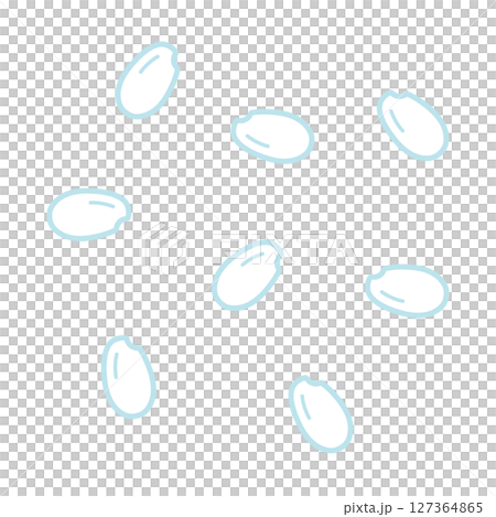 散落的白米粒插圖 127364865
