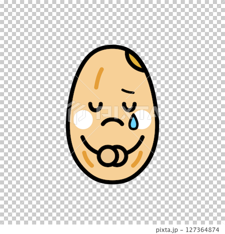 泣いている玄米のキャラクターのイラスト 127364874