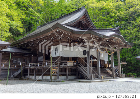 長野 戸隠神社 中社の拝殿 長野 戸隠神社 中社の拝殿 127365521