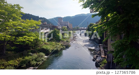 川のある風景　郡上八幡 127365786