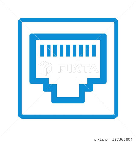 Computer port icon design 127365804