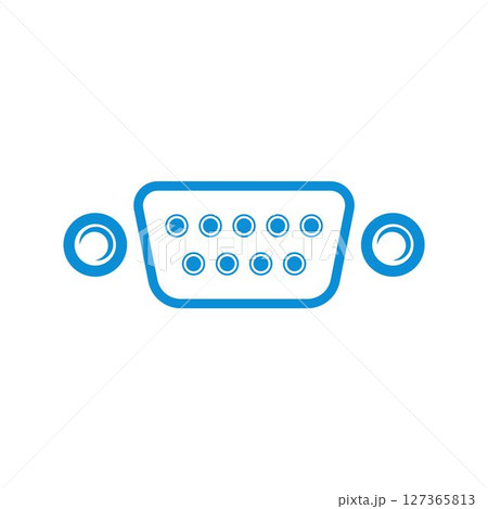 Computer port icon design 127365813