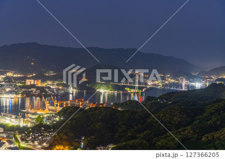 (長崎県)稲佐山の夜景・日本三大夜景 (長崎県)稲佐山の夜景・日本三大夜景 127366205