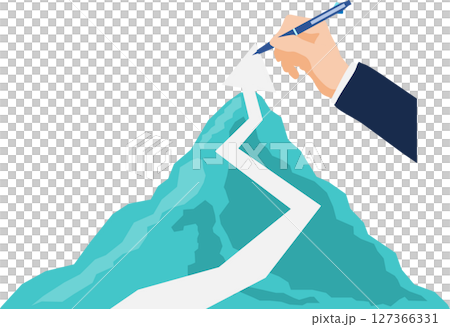 Illustration of a roadmap to achieving your goals 127366331