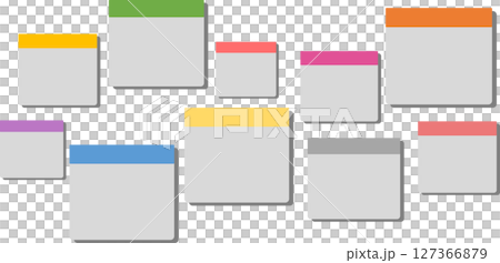 Post-it material illustration set 127366879