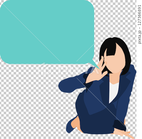 思考商業策略的女商人的插圖 127366891
