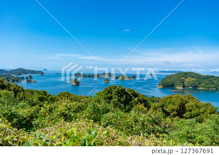 船越展望所から見る九十九島の風景(佐世保市) 船越展望所から見る九十九島の風景(佐世保市) 127367691