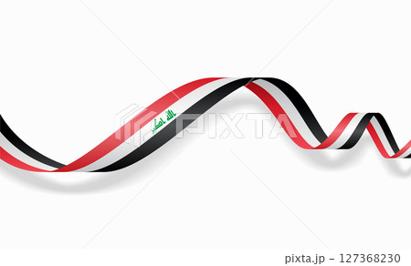Iraqi flag wavy abstract background. Vector illustration. 127368230