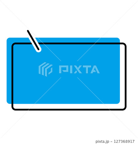 シンプルな吹き出しのイラスト 横長 四角 シンプルな吹き出しのイラスト 横長 四角 127368917