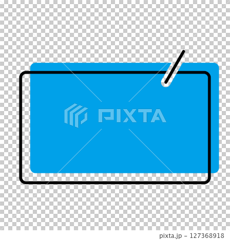 Simple speech bubble illustration, horizontal, square 127368918